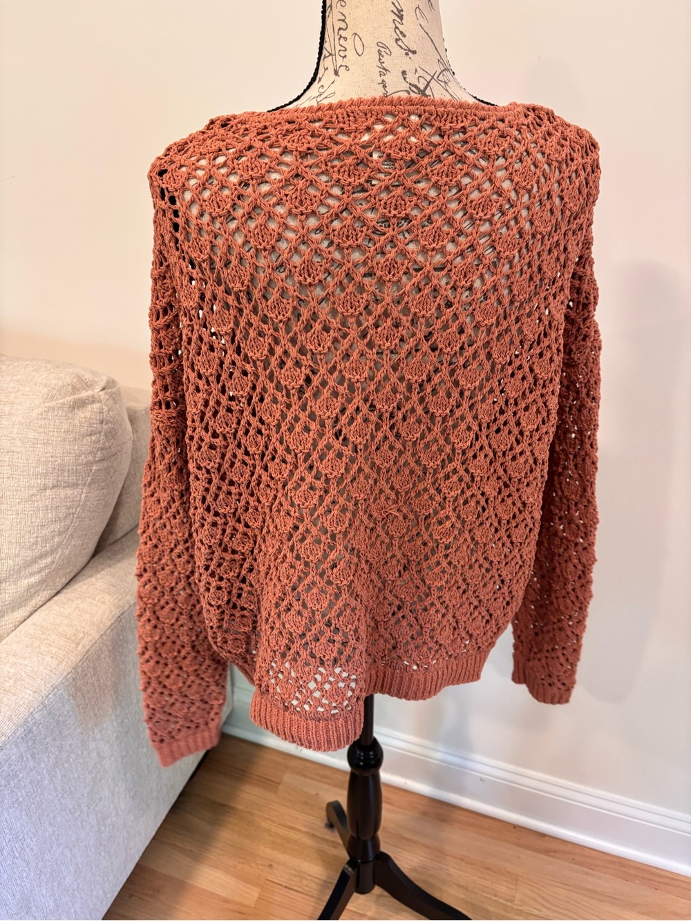Nicole Miller Artelier open-knit pullover sweater size large NWT - Picture 3 of 7